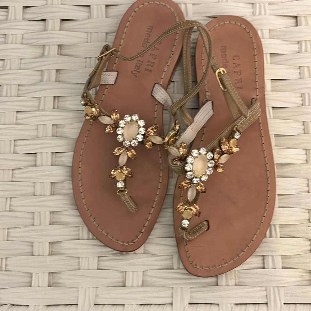 Capri Jeweled Sandals Made in Italy
